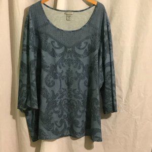 Plus size blue blouse 5x
